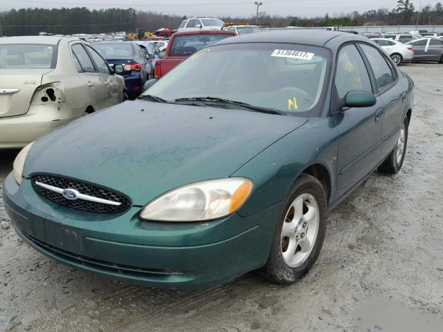 1FAFP5522YA233032 - 2000 FORD TAURUS SES GREEN photo 2