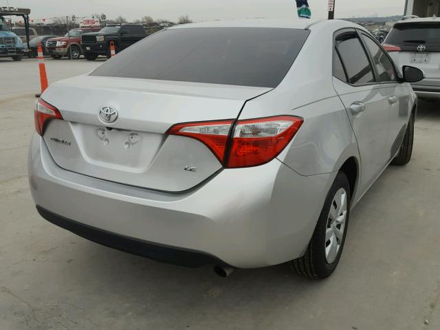 5YFBURHE8FP271422 - 2015 TOYOTA COROLLA L SILVER photo 4