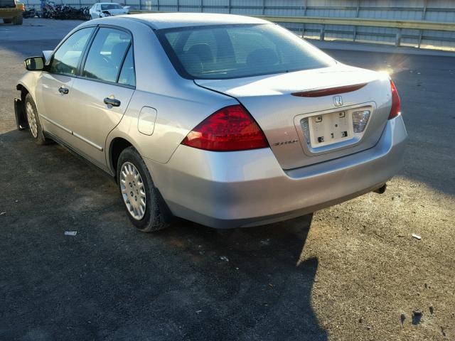 1HGCM56137A065364 - 2007 HONDA ACCORD VAL SILVER photo 3