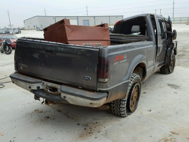 1FTNW21P94EB50208 - 2004 FORD F250 SUPER GRAY photo 4