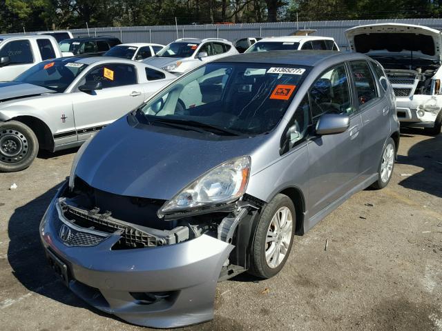 JHMGE8H65AC030522 - 2010 HONDA FIT SPORT SILVER photo 2