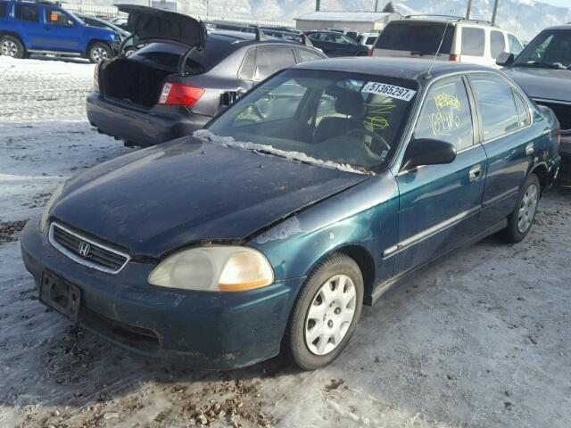 1HGEJ6674WL038575 - 1998 HONDA CIVIC LX GREEN photo 2