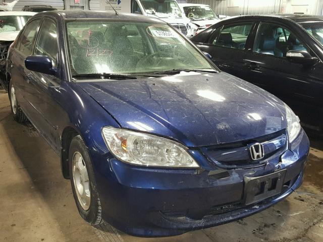 JHMES96615S023796 - 2005 HONDA CIVIC HYBR BLUE photo 1