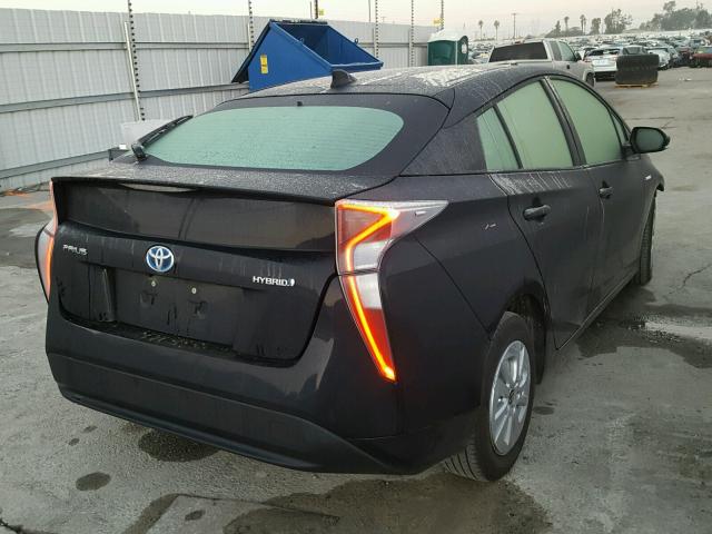 JTDKBRFU9G3516688 - 2016 TOYOTA PRIUS BLACK photo 4