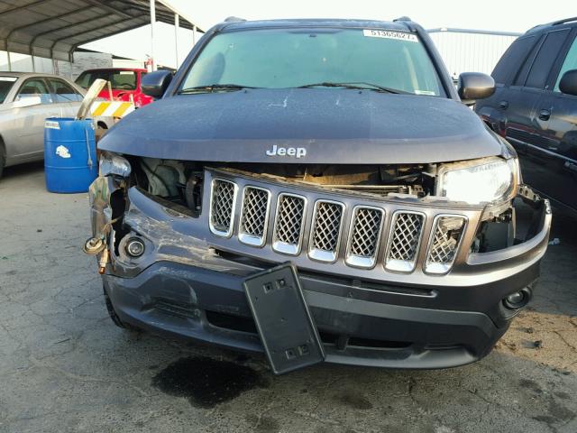 1C4NJCEA0GD640833 - 2016 JEEP COMPASS LA CHARCOAL photo 9