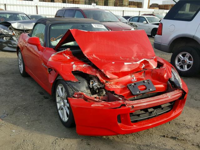 JHMAP21444S000914 - 2004 HONDA S2000 RED photo 1