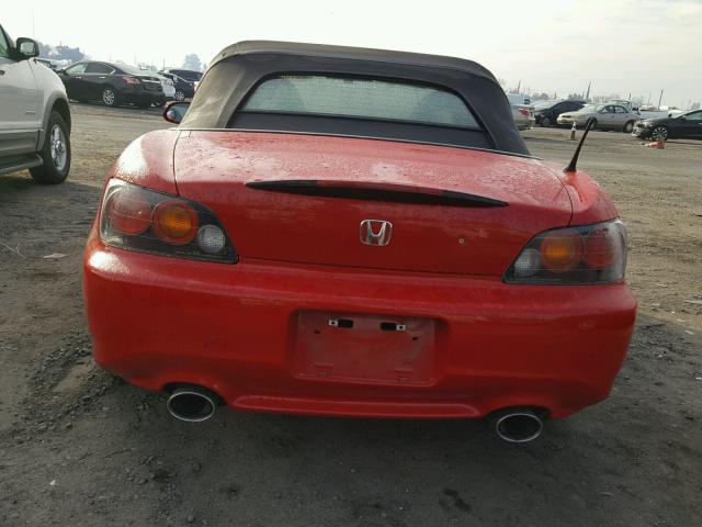 JHMAP21444S000914 - 2004 HONDA S2000 RED photo 6