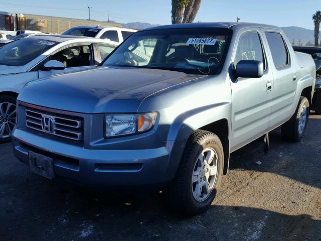 2HJYK16566H522072 - 2006 HONDA RIDGELINE BLUE photo 2