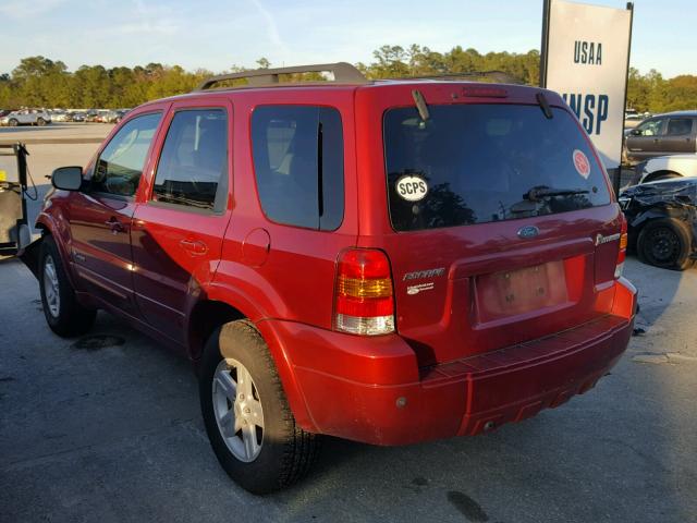 1FMCU49H27KA76542 - 2007 FORD ESCAPE HEV RED photo 3