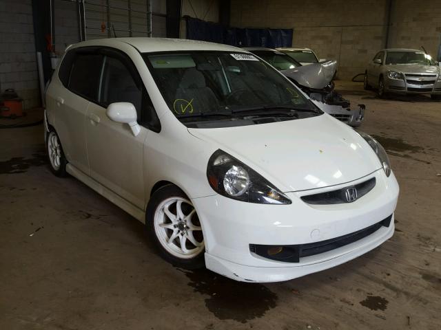 JHMGD37657S053742 - 2007 HONDA FIT S WHITE photo 1