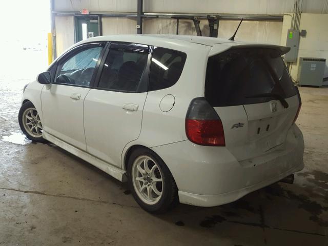JHMGD37657S053742 - 2007 HONDA FIT S თეთრი ფოტო 3