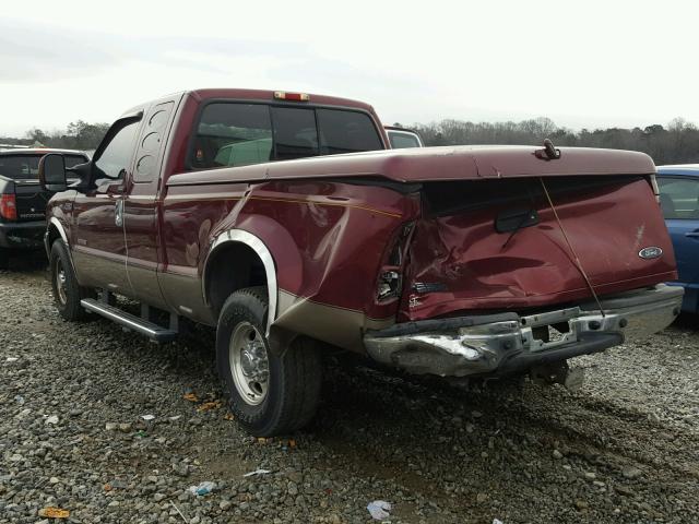 1FTNX20P44EB49014 - 2004 FORD F250 SUPER MAROON photo 3