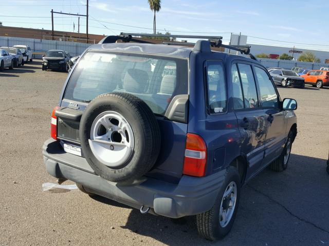 2CNBJ13C7Y6930011 - 2000 CHEVROLET TRACKER BLUE photo 4