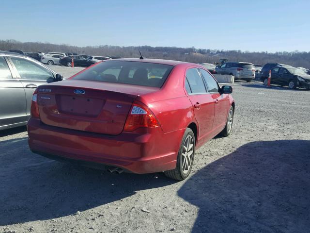 3FAHP0HAXAR335527 - 2010 FORD FUSION SE BURGUNDY photo 4