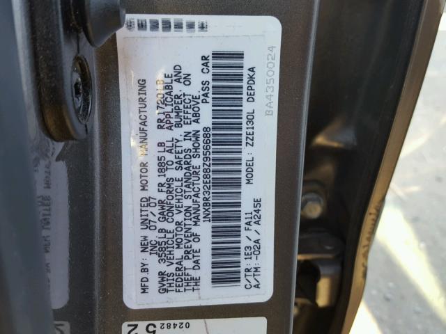 1NXBR32E88Z956688 - 2008 TOYOTA COROLLA CE GRAY photo 10