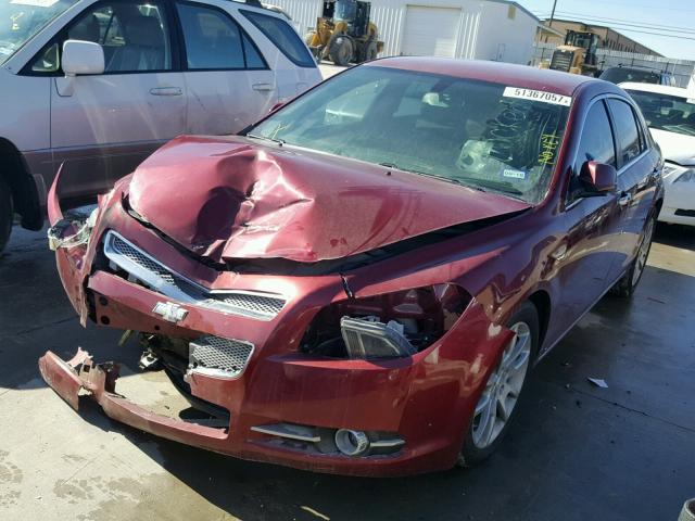 1G1ZK57769F192805 - 2009 CHEVROLET MALIBU LTZ RED photo 2