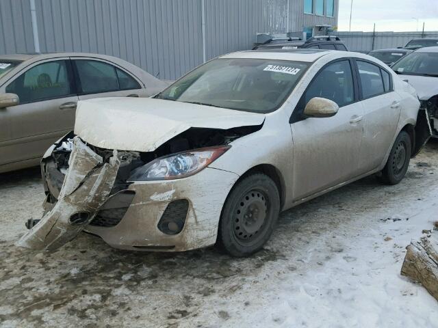 JM1BL1V76D1829490 - 2013 MAZDA 3 I WHITE photo 2