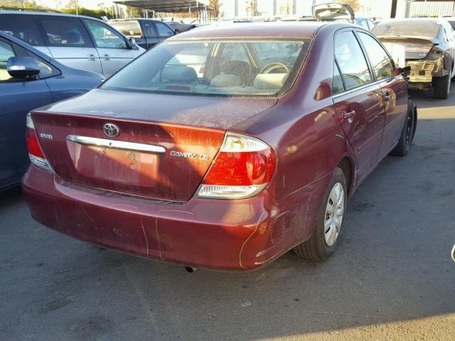 4T1BE30K16U125017 - 2006 TOYOTA CAMRY LE RED photo 4