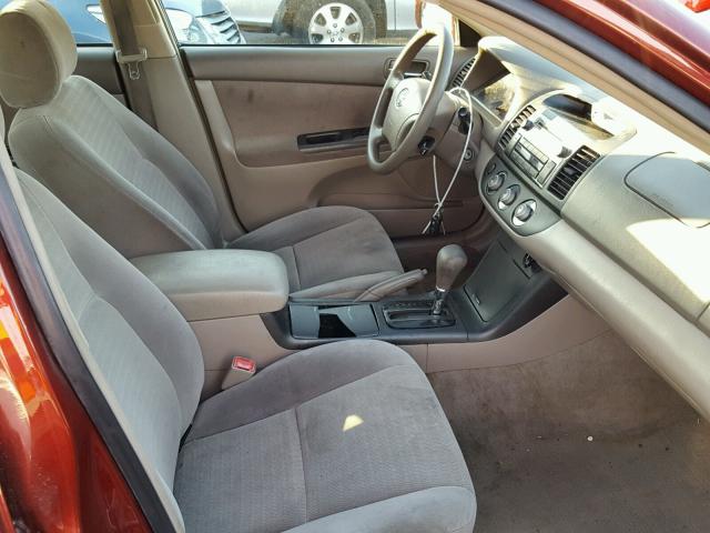 4T1BE30K16U125017 - 2006 TOYOTA CAMRY LE წითელი ფოტო 5