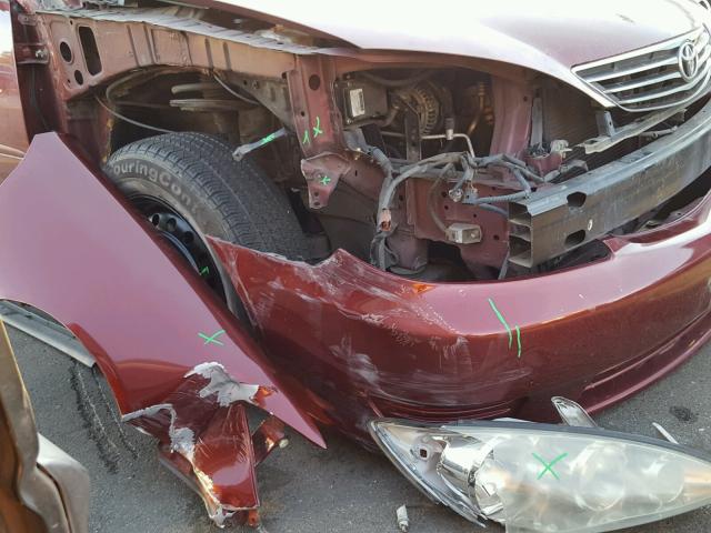 4T1BE30K16U125017 - 2006 TOYOTA CAMRY LE წითელი ფოტო 9
