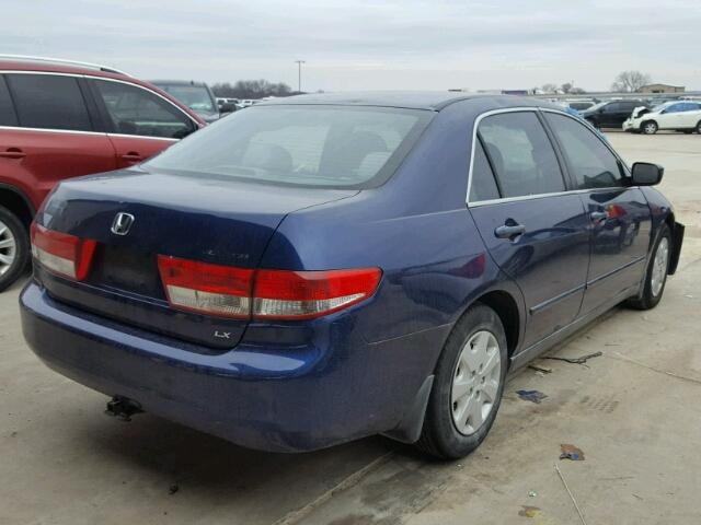 1HGCM56394A096065 - 2004 HONDA ACCORD LX BLUE photo 4