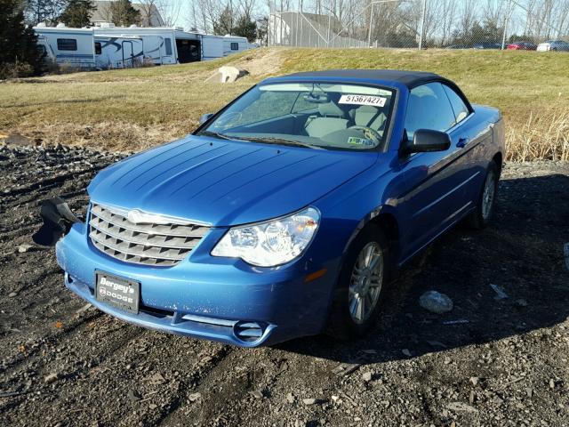 1C3LC45K68N247841 - 2008 CHRYSLER SEBRING BLUE photo 2