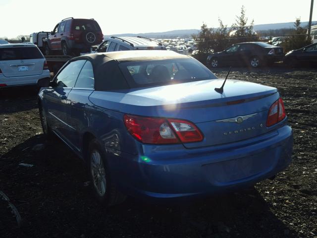 1C3LC45K68N247841 - 2008 CHRYSLER SEBRING BLUE photo 3