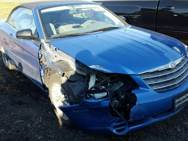 1C3LC45K68N247841 - 2008 CHRYSLER SEBRING BLUE photo 9