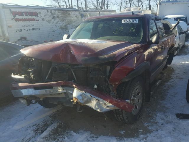 1GCEK19B36E285413 - 2006 CHEVROLET SILVERADO BURGUNDY photo 2