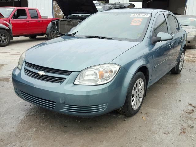 1G1AD5F50A7233001 - 2010 CHEVROLET COBALT 1LT GREEN photo 2