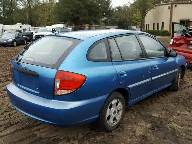 KNADC165236169307 - 2003 KIA RIO CINCO BLUE photo 4