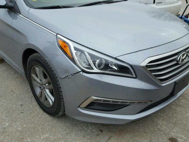 5NPE24AF4FH010276 - 2015 HYUNDAI SONATA SE SILVER photo 9