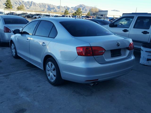 3VW2K7AJ0EM361555 - 2014 VOLKSWAGEN JETTA BASE 银色 照片 3