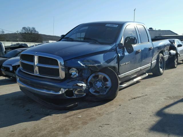 3B7HA18N82G113277 - 2002 DODGE RAM 1500 BLUE photo 2