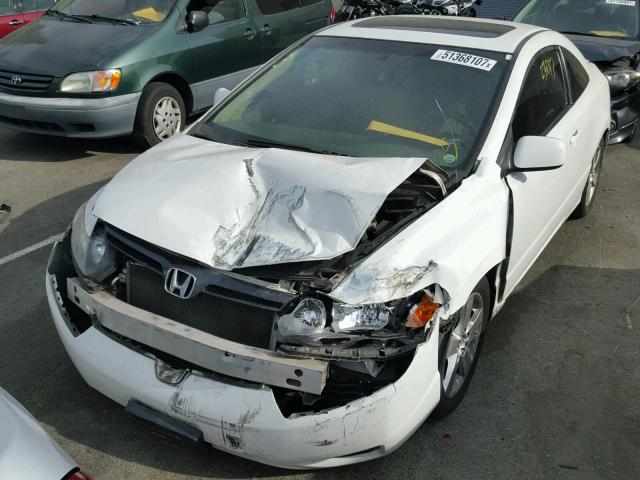 2HGFG12858H563259 - 2008 HONDA CIVIC EX WHITE photo 2