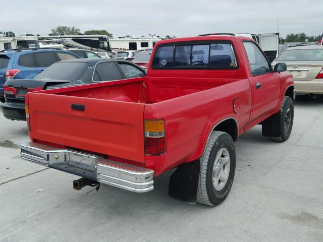 JT4VN01D0K6003134 - 1989 TOYOTA PICKUP 1/2 RED photo 4