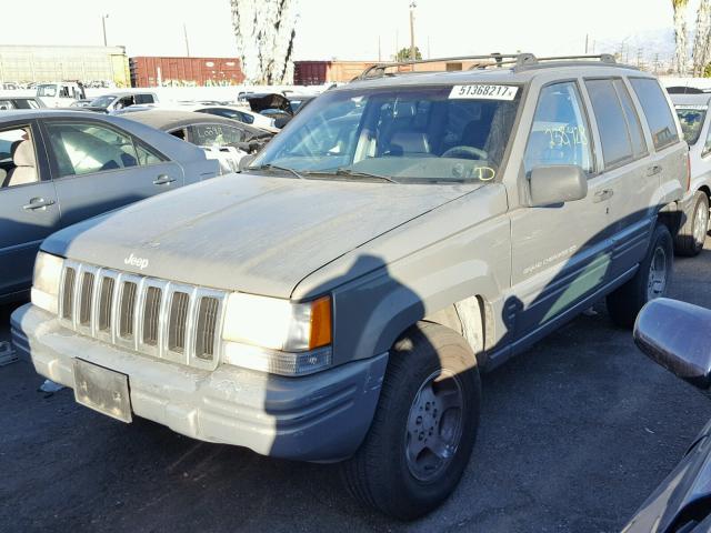 1J4GZ48S2WC232490 - 1998 JEEP GRAND CHER TAN photo 2