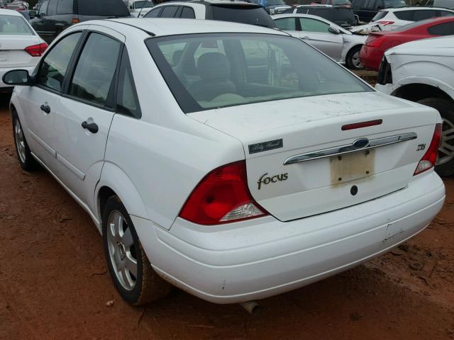 1FAFP38311W195326 - 2001 FORD FOCUS ZTS WHITE photo 3