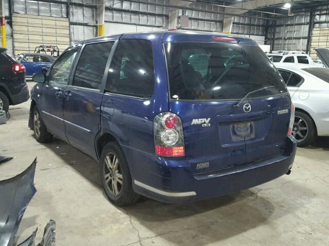 JM3LW28A660563932 - 2006 MAZDA MPV WAGON BLUE photo 3