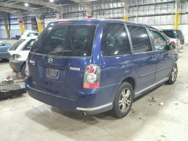 JM3LW28A660563932 - 2006 MAZDA MPV WAGON BLUE photo 4