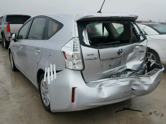 JTDZN3EU4D3223636 - 2013 TOYOTA PRIUS V SILVER photo 3