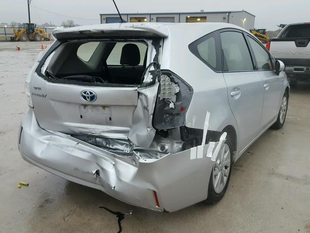 JTDZN3EU4D3223636 - 2013 TOYOTA PRIUS V SILVER photo 4