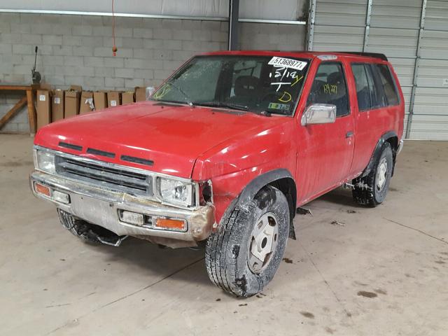 JN8HD17Y2RW216679 - 1994 NISSAN PATHFINDER RED photo 2