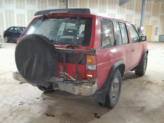 JN8HD17Y2RW216679 - 1994 NISSAN PATHFINDER RED photo 4