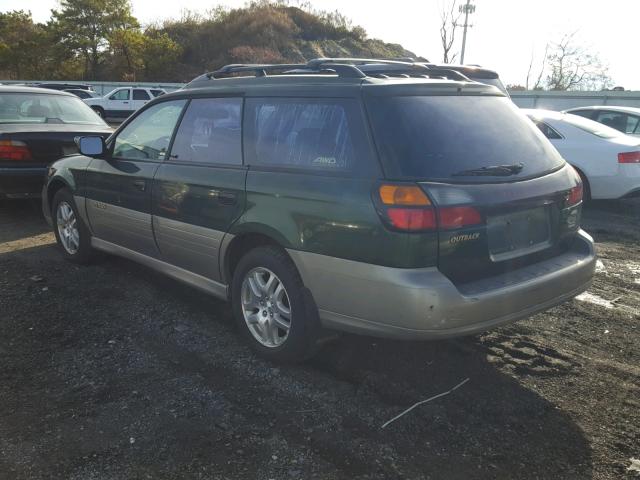 4S3BH665117611316 - 2001 SUBARU LEGACY OUT GREEN photo 3