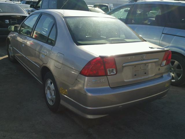 JHMES96664S012789 - 2004 HONDA CIVIC HYBR BEIGE photo 3