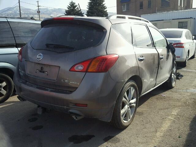 JN8AZ18W99W159638 - 2009 NISSAN MURANO S GRAY photo 4