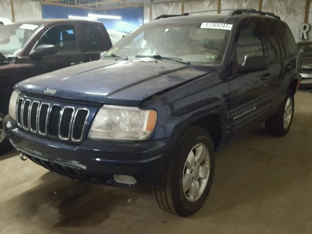 1J4GW58N81C651381 - 2001 JEEP GRAND CHER BLUE photo 2