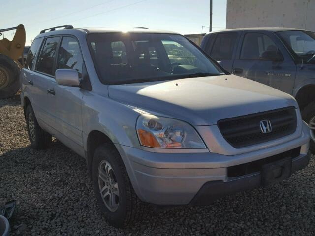 2HKYF18514H614491 - 2004 HONDA PILOT EXL SILVER photo 1