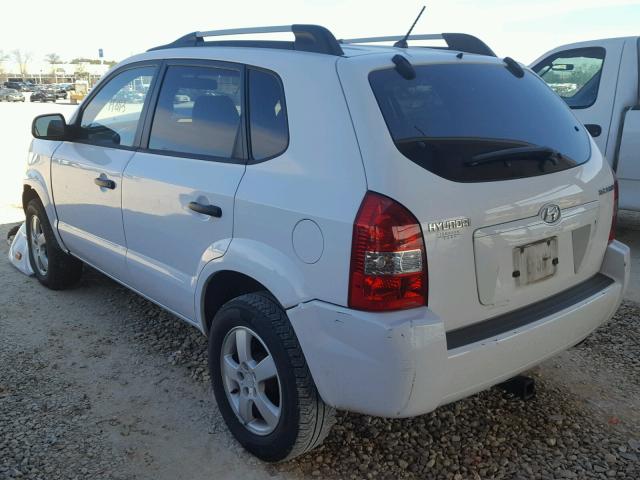 KM8JM12B67U567499 - 2007 HYUNDAI TUCSON GLS WHITE photo 3